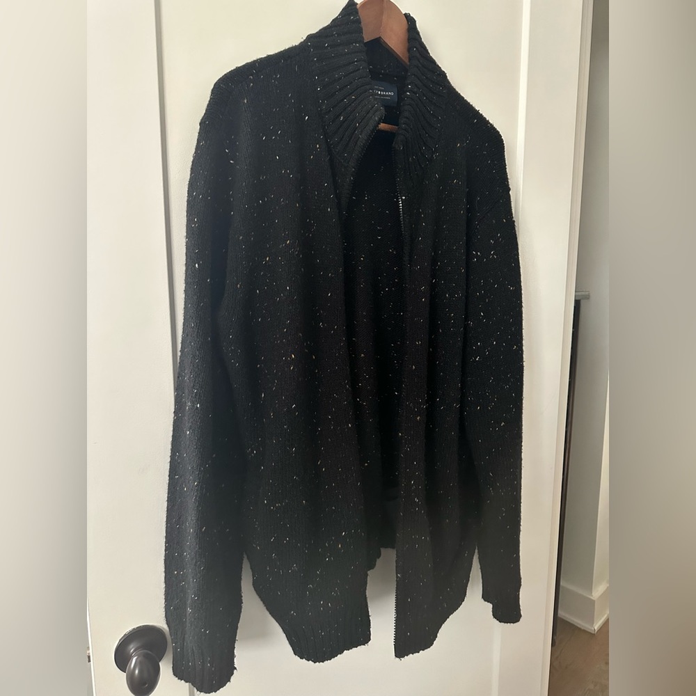 Mens Lucky Brand Zippered Cardigan - Size XL